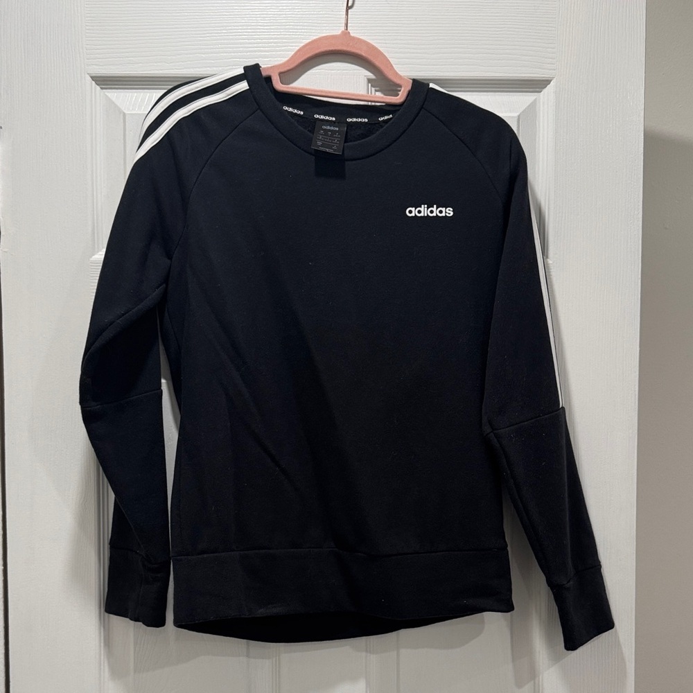 Adidas Black Crewneck with White Accents